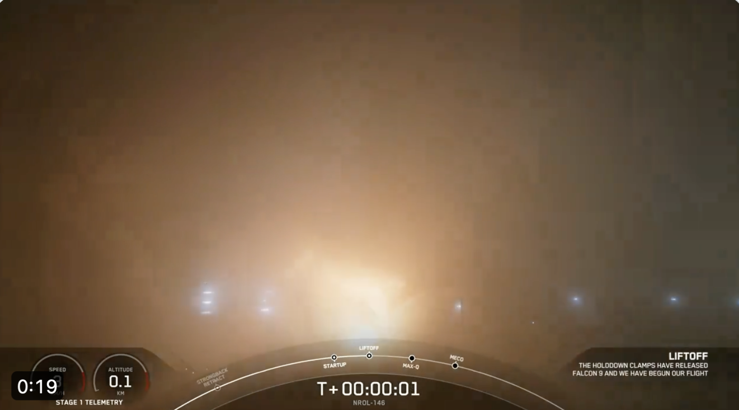 SpaceX's Falcon 9 Launches Classified Payloads for NRO: Fifth Mission, Sixteenth Recovery